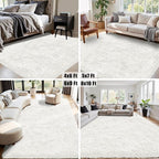 6x9 Area Rug for Living Room:Ultra Soft Fluffy Shag White Rugs, Large Fuzzy - Image 6