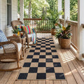 Lahome Colette Checkered Easy Jute Runner Rug, 2x6 Kitchen Runner Rug Non Slip by Lahome