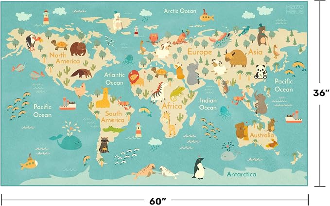 3x5 Play Mat for Kids Playroom - Image 2