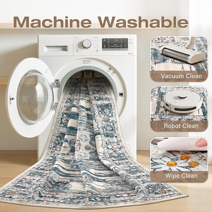 Washable 6x9 Area Rug for Living Room - Image 2