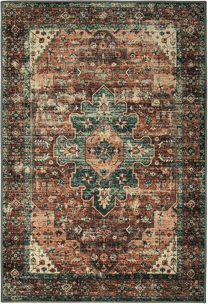 Moynesa Washable Vintage Bathroom Rug, Small Area Rug 2x3 Entryway Rug Indoor - Image 5
