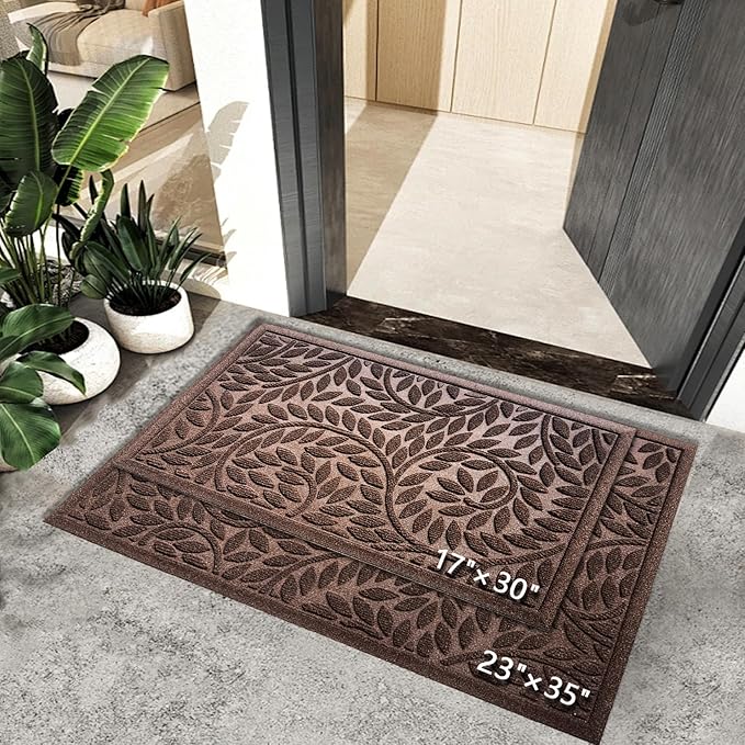 Bulijojo Front Door Mat Entrance, Durable Heavy Duty Welcome Mat, Thick - Image 2