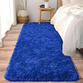 Soft Runner Rugs for Bedroom Hallways, 2x6 Royal Blue Fluffy Shag Throw Area by Ailyei