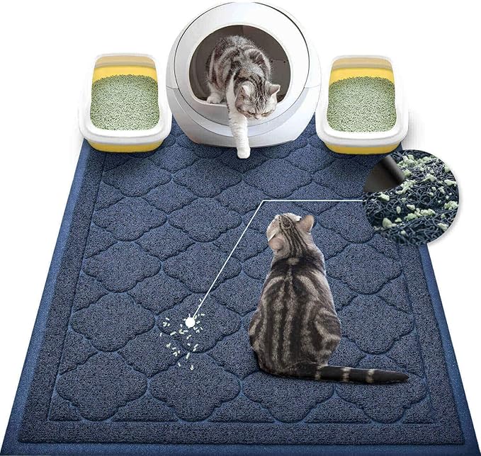 WePet Cat Litter Box Mat, Kitty Premium PVC Pad, Durable Trapping Rug, by WePet