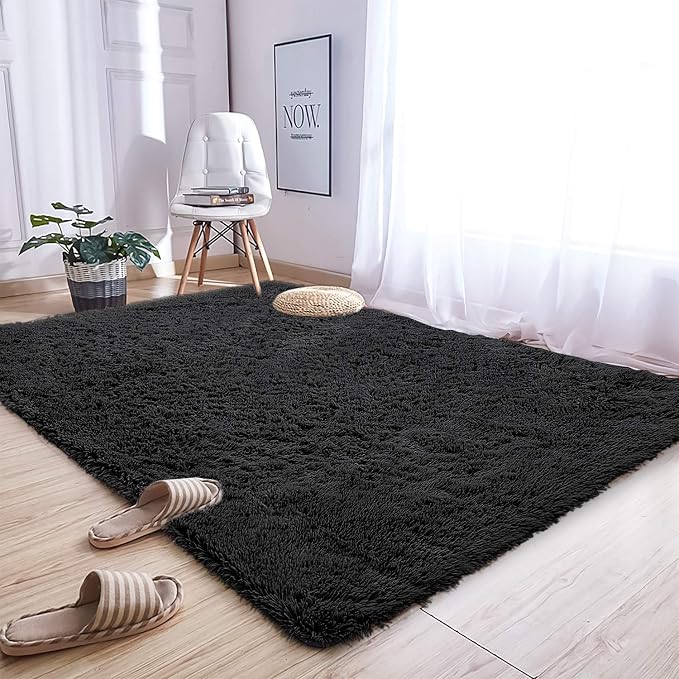 Andecor Soft Fluffy Bedroom Rugs, 8 x 10 Feet Indoor Shaggy Plush Area Rug - Image 9