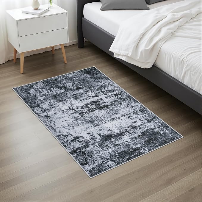 Washable Area Rug 2x3 Entryway Rug: Washable Modern Abstract Soft Thin Rug - Image 4