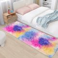 Hot Pink Rainbow Rug for Girls Bedroom Runner 2x6, Fluffy Soft Bedroom Runner by TENNOLA