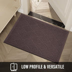 HIYARD Sturdy Front Door Mat, Absorbent Muddy Dirt Resist Welcome Door Mats - Image 6