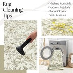 Beige and Taupe Farmhouse Washable 9x12 Area Rugs - Image 6