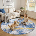 RELEANY Washable Area Rugs 8ft Non-Slip Modern Abstract Soft by RELEANY
