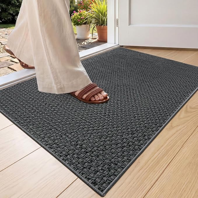 Color&Geometry Ultra-Thin Indoor Door Mat, Washable Doormat by COLORG