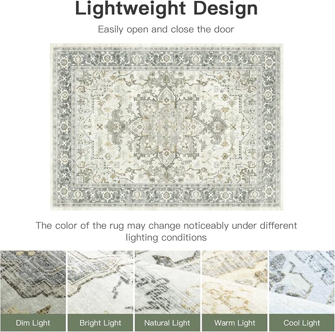 Lofus 8x10 Area Rugs for Living Room, Machine Washable Non-Slip Area Rug - Image 5
