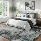 RELEANY Washable Area Rugs 9'x12' Non-Slip Modern Abstract Soft - Image 2
