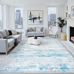 10x14 Area Rugs Washable Rug: Anti-Skid Abstract Modern Living Room Rug Soft by Crority