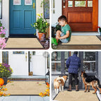 Smiry Front Door Mat Outside Entrance, Heavy Duty Sturdy Natural Rubber Doormat - Image 7