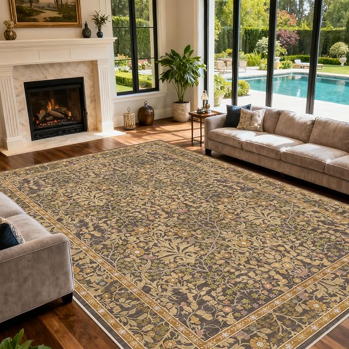 Area Rug for Living Room, 10x12 Large Washable Rugs for Dining Room, Non Slip - Image 2