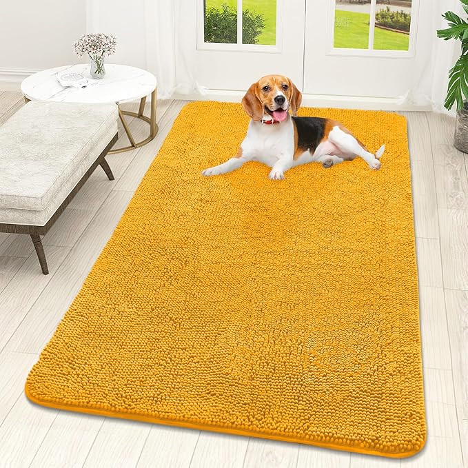 OLANLY Dog Door Mat for Muddy Paws 59x32, Absorbs Moisture and Dirt, Absorbent by OLANLY