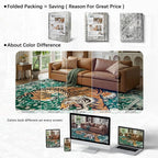 DCX Washable 5x7 Tiger Area Rug, Soft Low Pile Carpet, Kid & Pet Friendly - Image 9