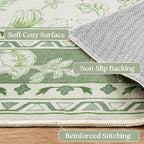 Sage Green Runner Rug 2x6 for Hallways, Non-Slip Washable Kitchen Runner - Image 4