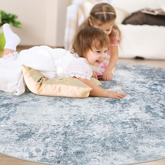 DMOYEST 8ft Round Area Rug for Living Room - Image 5
