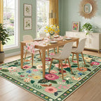 RELEANY Floral 6x9 Area Rugs Washable Print Boho Cute Carpet Non Slip Flower - Image 8