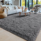 Area Rugs for Living Room 6x9, Ultra Soft Fluffy Rug for Bedroom, Modern Shaggy - Image 3