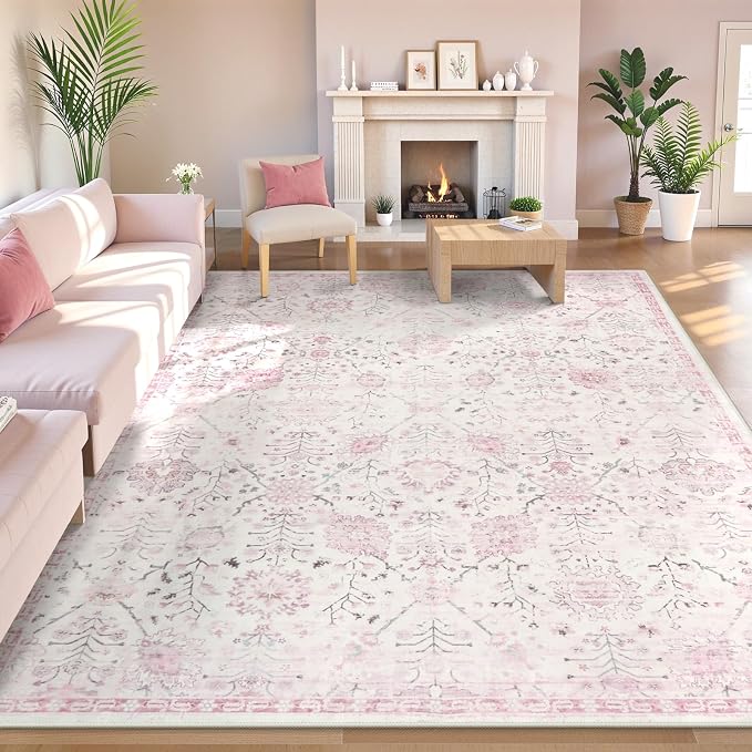 Lahome Flavie Washable Rugs 8x10, Soft Nursery Area Rug by Lahome