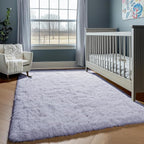 ONASAR White Rugs for Bedroom, 3x5 Fluffy Shaggy Bedside Area Rug, Soft Plush - Image 6