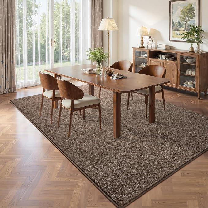 Pettop 6x9 Brown Area Rugs for Living Room Bedroom, Thickened Memory-Foam Throw - Image 5