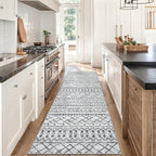 KUTA Boho Runners for Hallways 3x8 Grey Moroccan Washable Runner Rug Non-Slip - Image 2