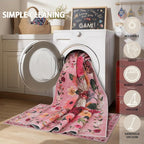 Floral Machine Washable Rug Pink, 3x5 Rug Non Slip Soft Bedroom Rugs - Image 6