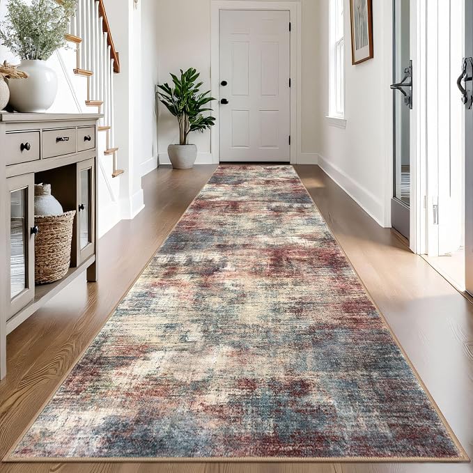 IOHOUZE Abstract Runner Rug 3x14 Ft Washable Runners by iOhouze