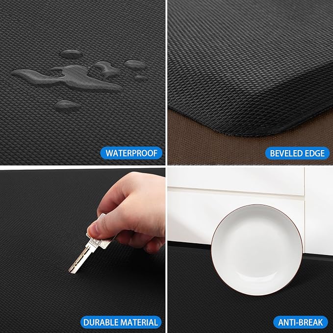 HappyTrends Kitchen Mat Cushioned Anti-Fatigue Rug Non-Slip Kitchen Rugs Stain - Image 5