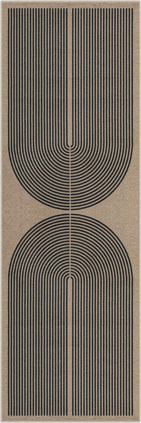 Lahome Modern Rainbow Easy Jute Outdoor Runner Rug, 2x6 Runners - Image 7