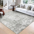 RELEANY Washable Area Rugs Square 8ft Non-Slip Modern Abstract Soft by RELEANY