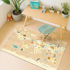 Hazo Haus 3x5 Animal World Map Bedroom Rug - Image 6