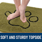 OLANLY Dog Door Mat for Muddy Paws 48x30, Paw Print Design, Absorbs Moisture - Image 4