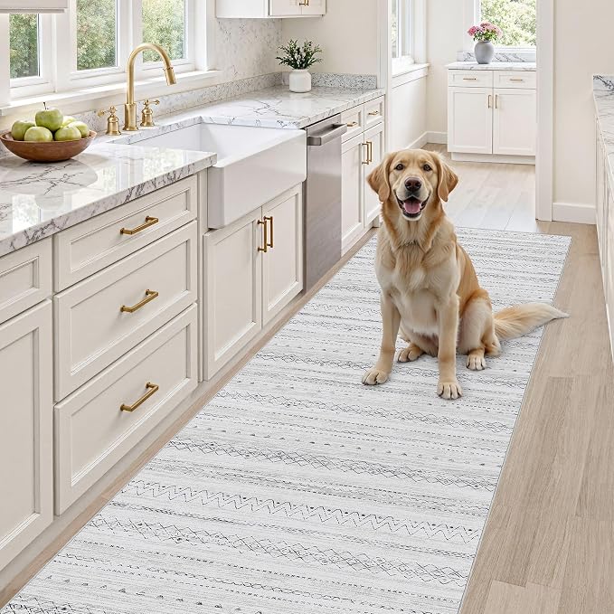 cotiled Hallway 2.6x10 Runner Rugs: Washable Boho Rugs - Image 4