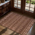 SERISSA 2x3 Rugs for Entryway, Washable Non-Slip Coffee Brown Small Area Rug by SERISSAHomeDecorCollection