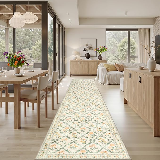 Runner Rug for Entryway: 2.6x14 Kitchen Rugs Non Slip Washable Ultra-Thin Soft - Image 4