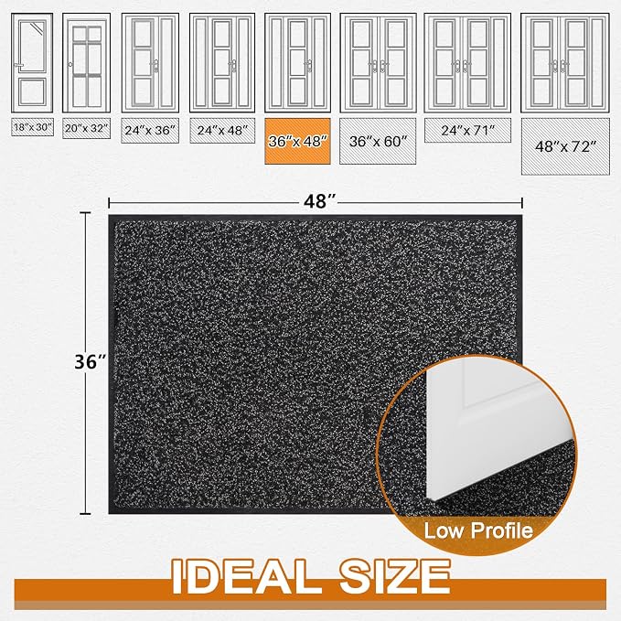 Mibao Front Door Mat Indoor Entrance, Welcome Mat - Image 2
