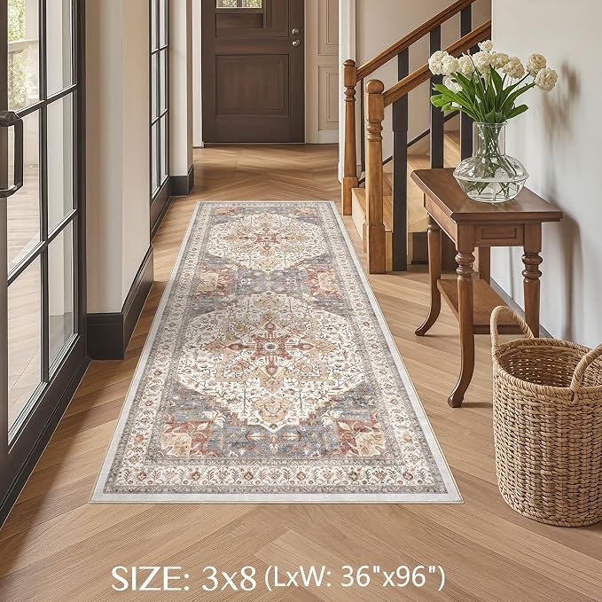 Tortania Area Rug 3x8 Runner Rugs - Image 2