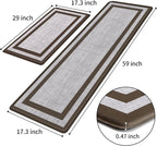 Mattitude Kitchen Mats Set of 2 Cushioned Rugs 0.47 inch Thick Anti-Fatigue Mats - Image 2