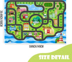 Kids Car Rug, soft low-pile surface, non-slip backing, compact size - Image 2