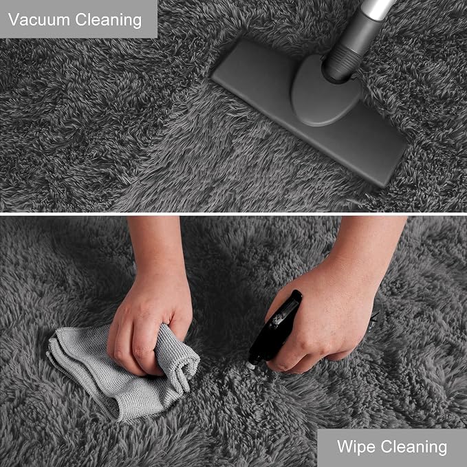YJ.GWL Fluffy Runner Rugs for Bedroom Living Room Soft Shag Rug 2x6 Feet - Image 7