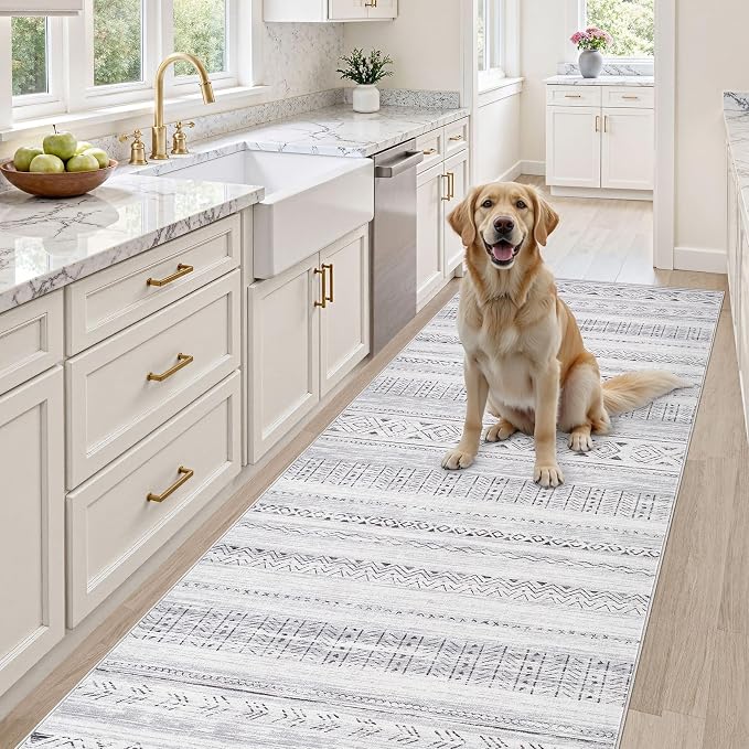 cotiled Hallway 3x12 Runner Rugs: Washable Boho Rugs - Image 4