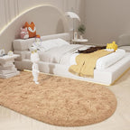 LOCHAS Bedroom Rug 3.3' x 6.2', Soft Oval Throw Rugs Carpet by LOCHAS