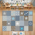 Preschool Classroom Rug 5x7, Star Print Low Pile Kids Area Rug by Unknown