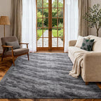 Area Rugs for Living Room, Tie-Dyed 5x7 Feet Soft Fluffy Shagg Plush Rug High - Image 3