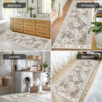 HEBE Hallway Runner Rug 2'x6' Washable Vintage Distressed Area Rugs Non Slip - Image 5